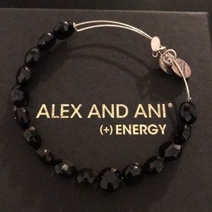 Alex and ani black beaded bracelet